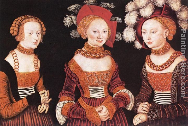 Lucas Cranach the Elder Saxon Princesses Sibylla, Emilia and Sidonia